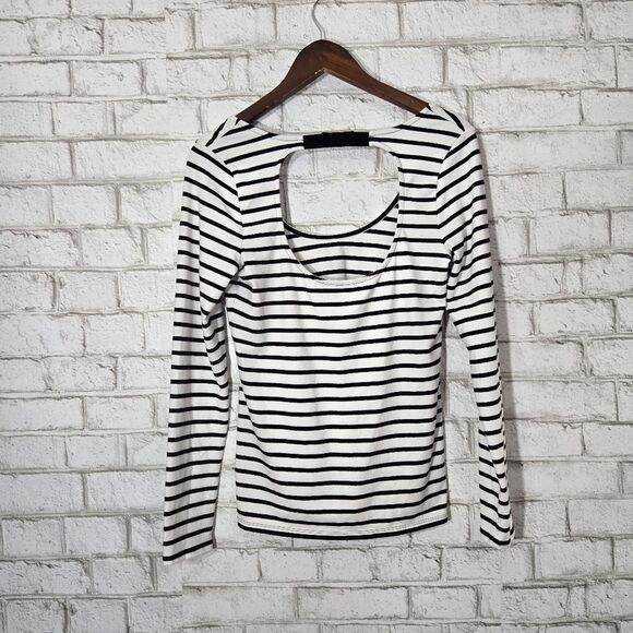 V. Secret stripe open back long sleeve top - Picture 13 of 15